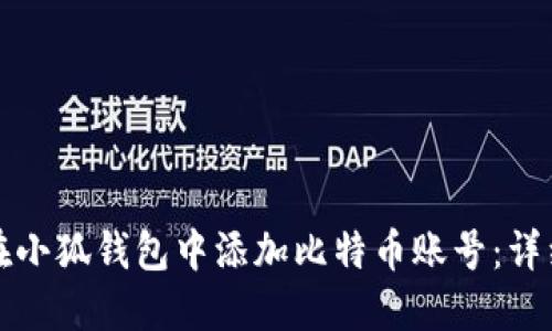如何在小狐钱包中添加比特币账号：详细指南